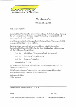 Flyer Vereinsausflug